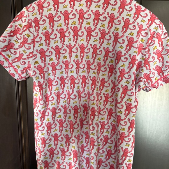 Roller Rabbit Pink Monkey Polo Pajamas - Picture 6 of 7